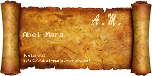 Abel Mara névjegykártya